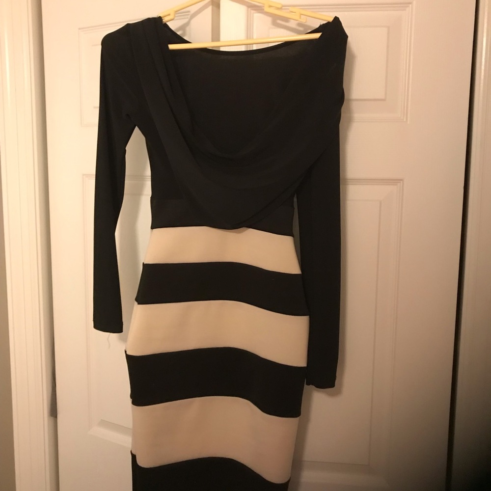 Black and Creme Dress